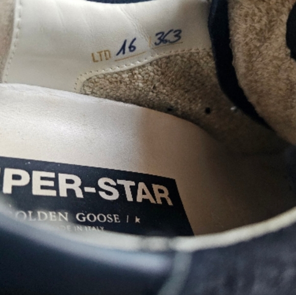 AUTHENTIC Golden Goose Black and Silver Women's Star Sneakers Size 10 EUC - Picture 11 of 16